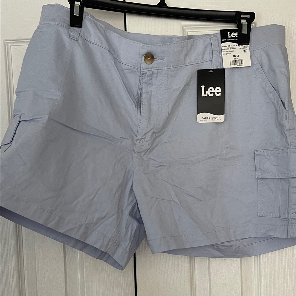 Lee Women's Sky Blue Cargo Shorts